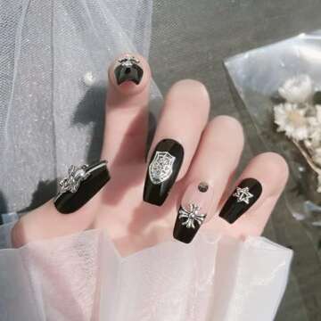 100 Pcs Vintage Cross Nail Charms for Fashion & DIY