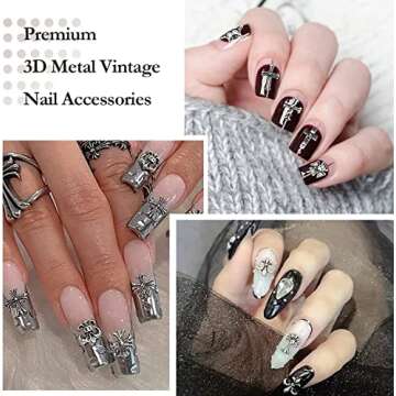 100 Pcs Vintage Cross Nail Charms for Fashion & DIY