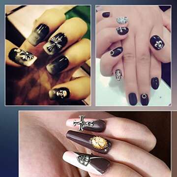 100 Pcs Vintage Cross Nail Charms for Fashion & DIY