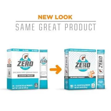 Gatorade - Sports Drinks G Zero Powder Packets Glacier Freeze, 0.10 Ounce(Pack of 10)