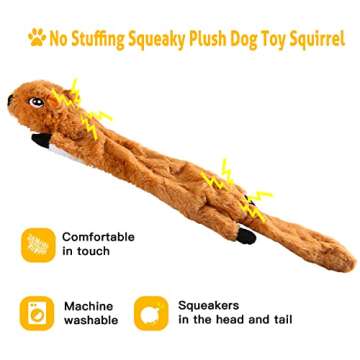 Aipper Dog Puppy Toys, Puppy Chew Toys for Fun and Teeth Cleaning, Plush Squeaky Toys, Dog Treat Dispenser Ball, Tug of War Toys, Puppy Teething Toys, Dog Rope Toys for Medium to Small Dogs