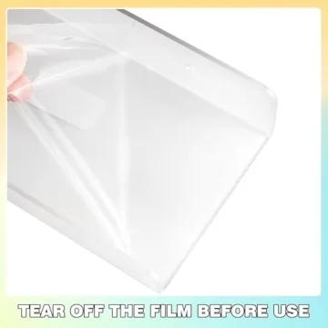 4 Set Clear Acrylic Pegboard Shelves with Metal Hooks