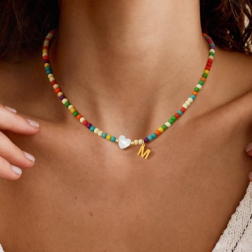 RINTOLER Personalized Gold Initial Necklace for Women