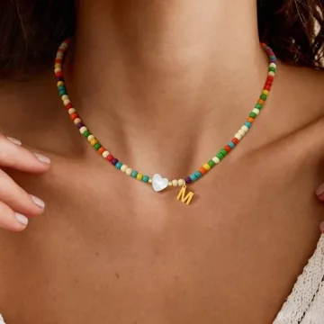 RINTOLER Personalized Gold Initial Necklace for Women