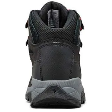 Columbia womens Newton Ridge Plus Waterproof Hiking Boot, Black/Poppy Red, 8 US