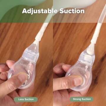 Haakaa Silicone Baby Nasal Aspirator | Nose Bulb Syringe | Easy-Squeezy Baby Nose Cleaner, Newborn Infant &Toddler - BPA Free Silicone