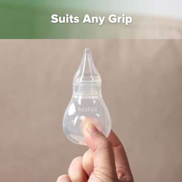Haakaa Silicone Baby Nasal Aspirator | Nose Bulb Syringe | Easy-Squeezy Baby Nose Cleaner, Newborn Infant &Toddler - BPA Free Silicone