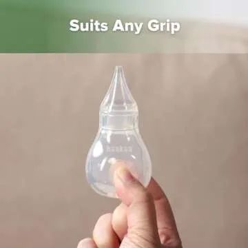 Haakaa Silicone Baby Nasal Aspirator | Nose Bulb Syringe | Easy-Squeezy Baby Nose Cleaner, Newborn Infant &Toddler - BPA Free Silicone