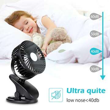 BRIGENIUS Battery Operated Clip On Fan For All Spaces