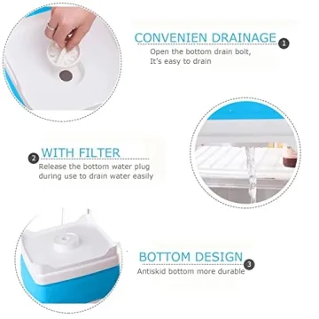 Collapsible Portable Dishpan - 9L Blue Sink