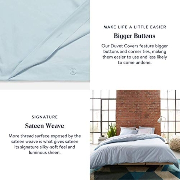 Brooklinen Luxury Sateen Duvet Cover - King Size in Cream