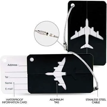 TSA Approved Travel Bottles & Tags Travel Kit 12 Pack