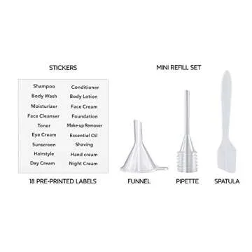 TSA Approved Travel Bottles & Tags Travel Kit 12 Pack