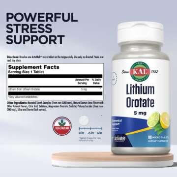 Mood Support with KAL Lithium Orotate ActivMelt 5mg