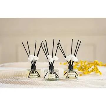 CULTURE & NATURE Reed Diffuser Set 6.7oz (200ml) French Lavender Scented Diffuser with Sticks Home Fragrance Reed Diffuser for Bathroom Shelf Decor
