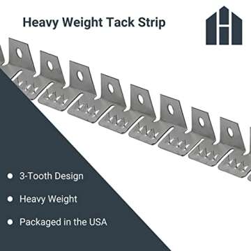 House2Home Heavy Weight Upholstery Metal Flexible Tack Strip Supplies, 20ft Curve Ease Grip for Furn...