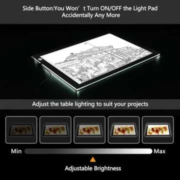 NXENTC A4 Tracing Light Pad, Ultra-Thin Tracing Light Box USB Power Artcraft Tracing Light Table for Artists, Drawing, Sketching, Animation