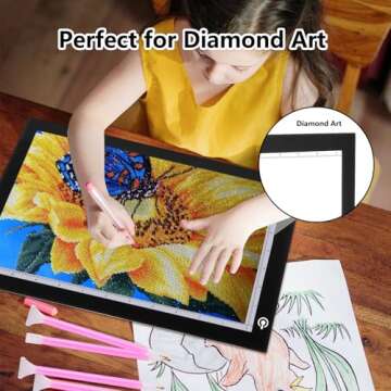 NXENTC A4 Tracing Light Pad, Ultra-Thin Tracing Light Box USB Power Artcraft Tracing Light Table for Artists, Drawing, Sketching, Animation