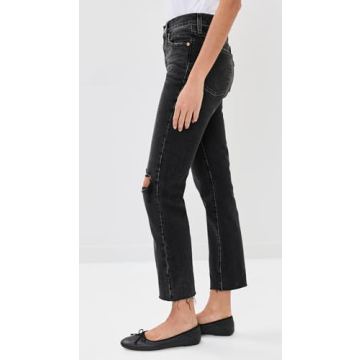 Levi's Premium Women's Wedgie Straight Jeans in After Sunset-Black