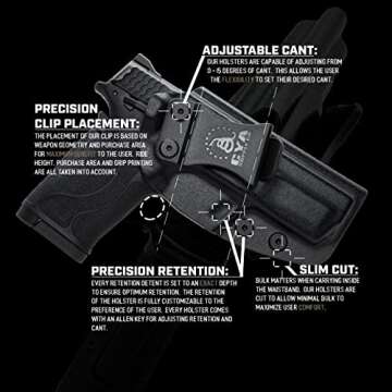 CYA Supply Co. Base IWB Concealed Carry Holster Veteran Owned Made in USA - Fits Sig Sauer P320 Compact/Carry & M18 Flat Dark Earth