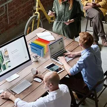 Letter-Size Hanging File Folder Organizer, Acrylic Hanging File Folder Box with Side Handles, Portable Desktop File, File Crate Folder Bin Storage for A4, Modern Flexible Design, Decorate Home Office