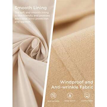 Wantdo Women's Stylish Pea Coat - Double Breasted Comfort