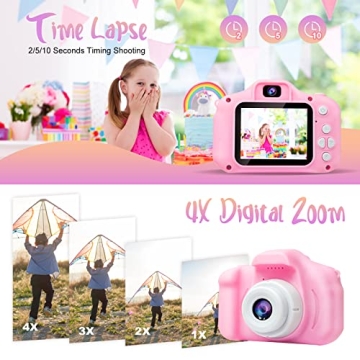 Upgrade Selfie Kids Camera for Girls 3-8 Years - Fun Gifts