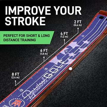 Perfect Practice Golf Putting Mat with Ball Return - 9.5ft