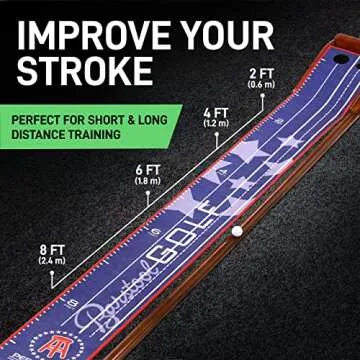 Perfect Practice Golf Putting Mat with Ball Return - 9.5ft