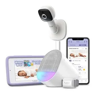 Hubble Connected Award-Winning Guardian Pro Smart Wi-Fi Enabled Baby Movement Monitor for Heart Rate & Breathing Supervision, Features HD Baby Camera with Preloaded Soothing Sounds and White Noise