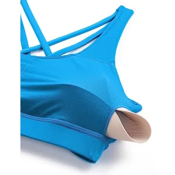 CRZ YOGA Women's Strappy Sports Bra for Yoga and Fitness