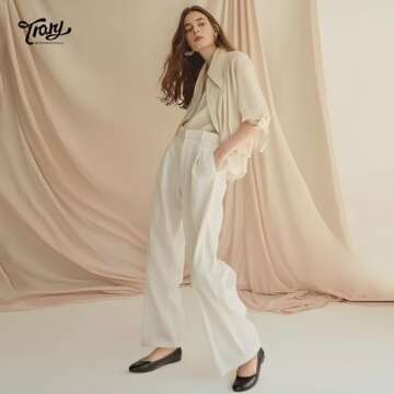 Trary Black Flats for Women, Flat Shoes Dressy Comfortable, Ballet Flats Size 9