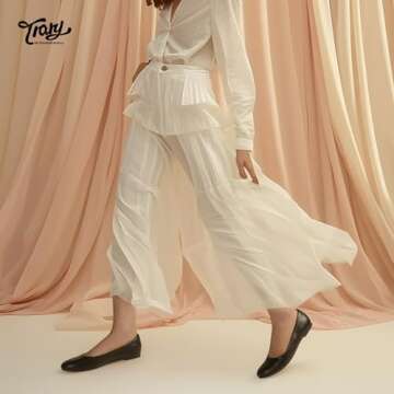 Trary Black Flats for Women, Flat Shoes Dressy Comfortable, Ballet Flats Size 9