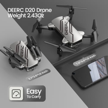 DEERC D20 Mini Drone for Kids with HD Camera and 2 Batteries