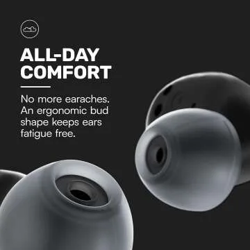 Raycon Everyday Earbuds (2024 Edition) - Bluetooth True Wireless in-Ear Buds with 32 Hours Playtime, Multpoint Technology, Extreme Comfort, and Active Noise Cancellation (Carbon Black)