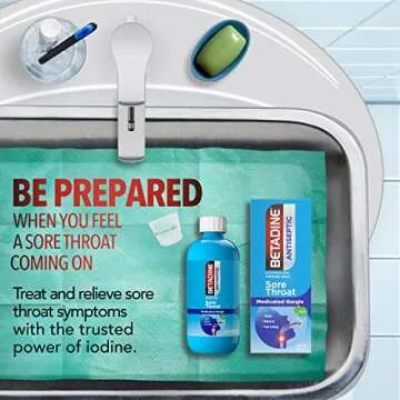 Betadine Sore Throat Gargle, Fast Relief, Mint Flavor, 8 oz