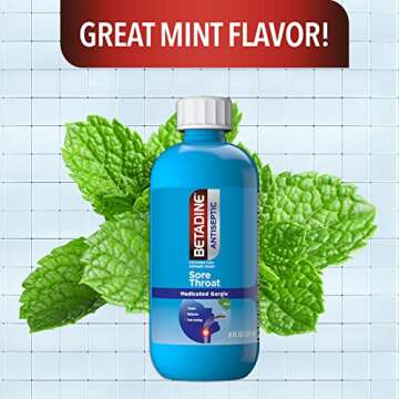 Betadine Sore Throat Gargle, Fast Relief, Mint Flavor, 8 oz