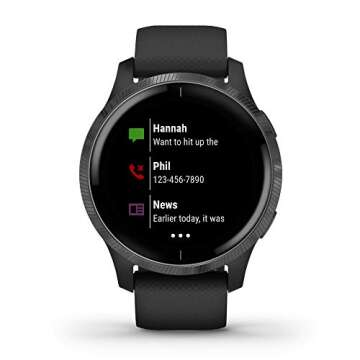Garmin 010-02173-11 Venu, GPS Smartwatch with Bright Touchscreen Display, Features Music, Body Energ...