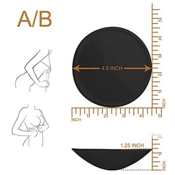 URSMART 5 Pairs Round Bra Inserts Pads, Removable and Washable Bra Cups Inserts for Bikinis Top Swim...