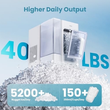 Gevi Nugget Ice Maker with 1 Gallon Tank - 40 lbs Daily