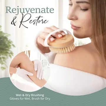 Belula Premium Dry Brushing Set for Glowing Skin and Health