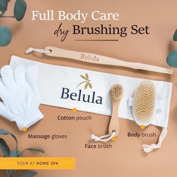 Belula Premium Dry Brushing Set for Glowing Skin and Health