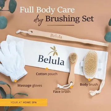 Belula Premium Dry Brushing Set for Glowing Skin and Health