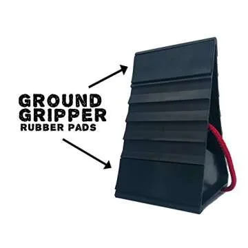 Wheel Chocks - Heavy Duty Wheel Chock Set with Lightweight Carry Bag, Grip Bottom & Rope Handle - Best Wheel Chocks for Travel Trailers, RV, Cars, Trucks, Campers, ATV, Garage Parking - Warranty