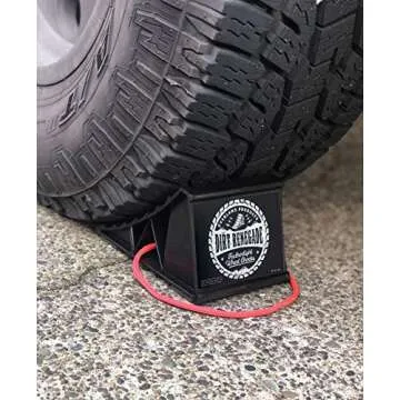 Wheel Chocks - Heavy Duty Wheel Chock Set with Lightweight Carry Bag, Grip Bottom & Rope Handle - Best Wheel Chocks for Travel Trailers, RV, Cars, Trucks, Campers, ATV, Garage Parking - Warranty