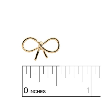 Handmade High Gloss Tiny Bow Gold Earrings by Spinningdaisy