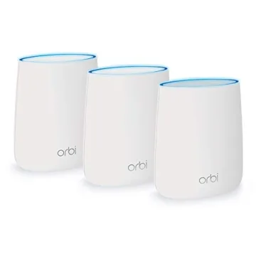 NETGEAR Orbi Tri-band WiFi System - 6,000 Sq. Ft. Coverage, 2.2Gbps Speed (Renewed)