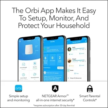 NETGEAR Orbi Tri-band WiFi System 6,000 Sq. Ft. 2.2Gbps