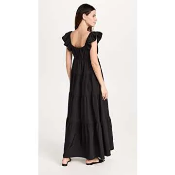 English Factory Ruffle Sleeve Maxi Dress - Stylish Summer Wear