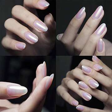 KISSBUTY Ice Transparent Aurora Nail Powder - 6 Colors